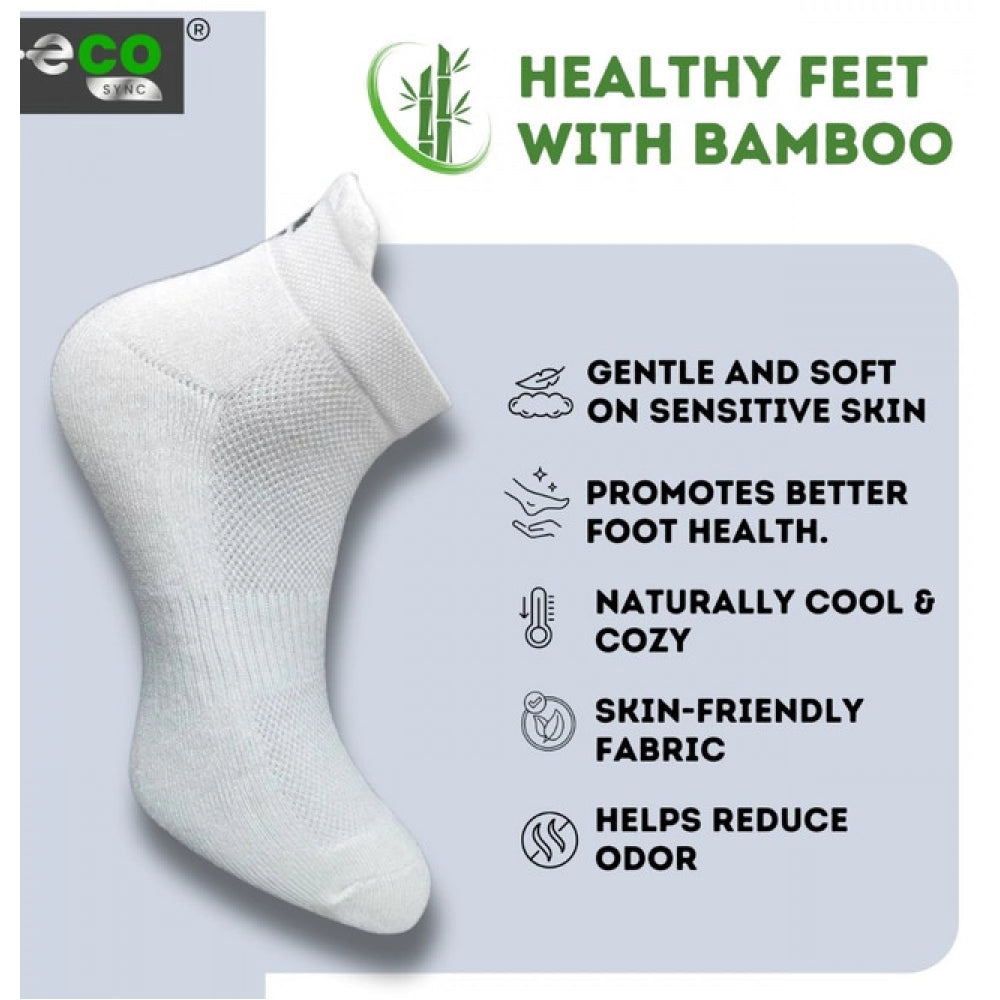 Multicolor unisex casual cotton printed ankle socks (Olive, Off White, Black) on display
