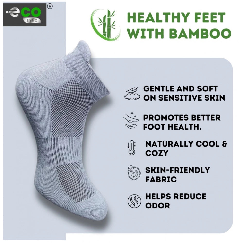 Multicolor unisex casual cotton ankle socks with off white, dark grey, navy blue, black patterns, varying slightly from images provided