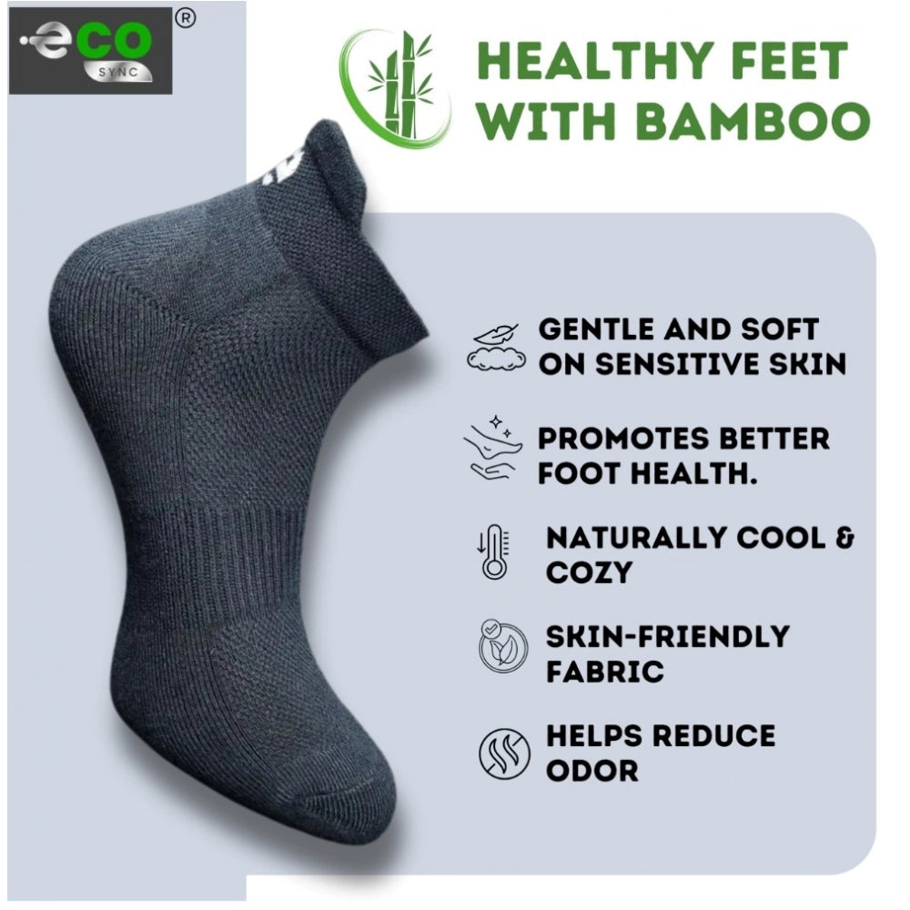 Multicolor unisex casual cotton printed ankle-length socks, black and light grey pairing
