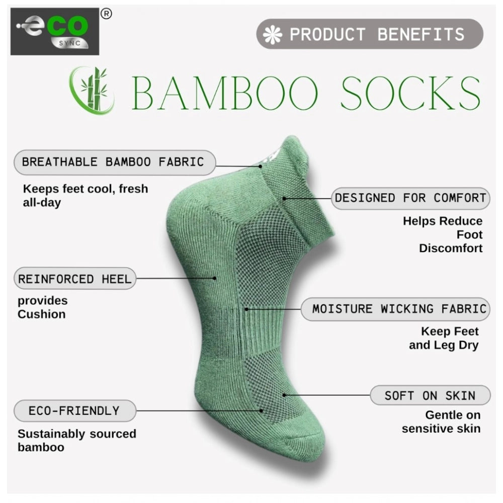 Multicolor unisex casual cotton printed ankle socks: olive, sky blue, light peach pairs