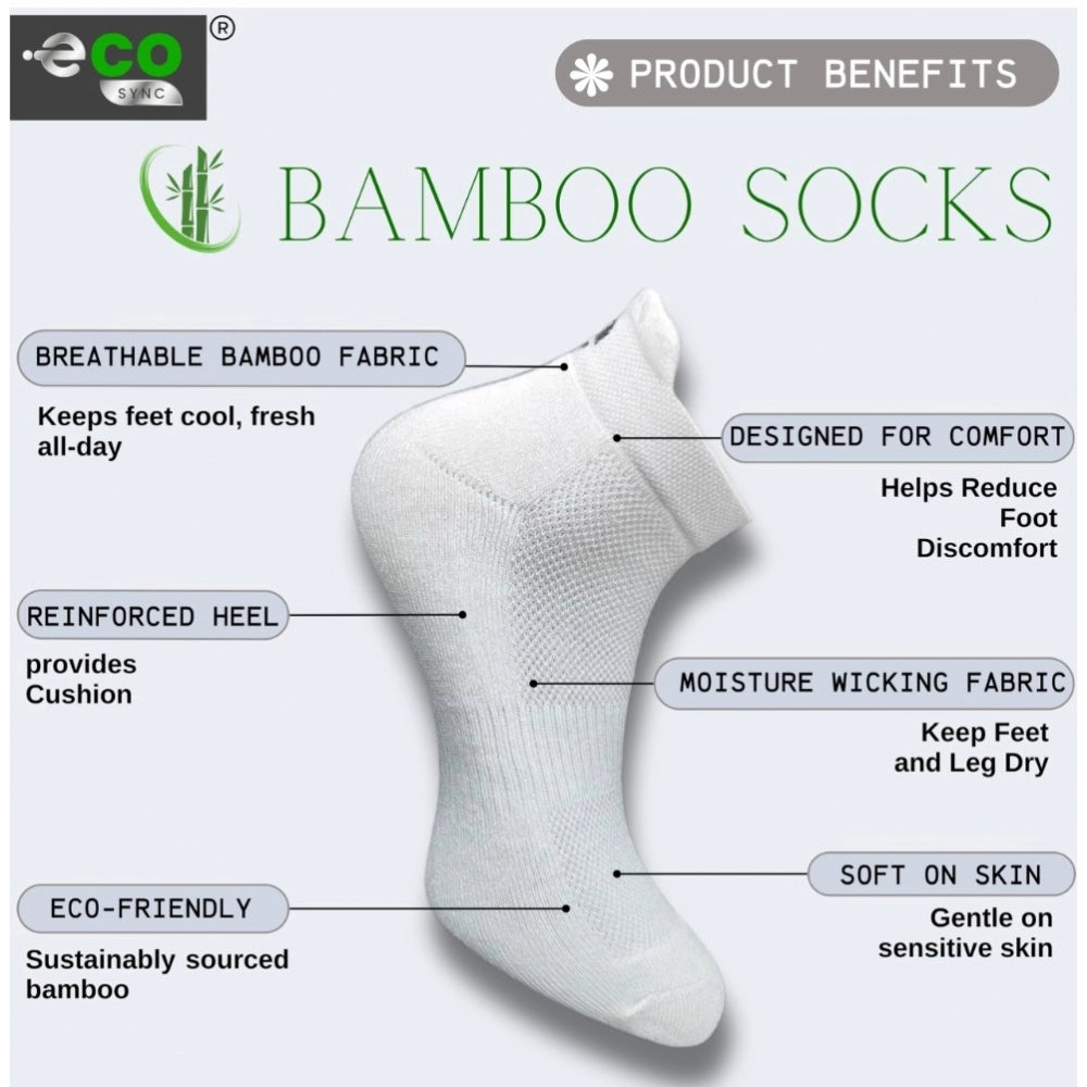 Multicolor unisex casual cotton printed ankle socks - off white, dark grey, sky blue, black on display rack