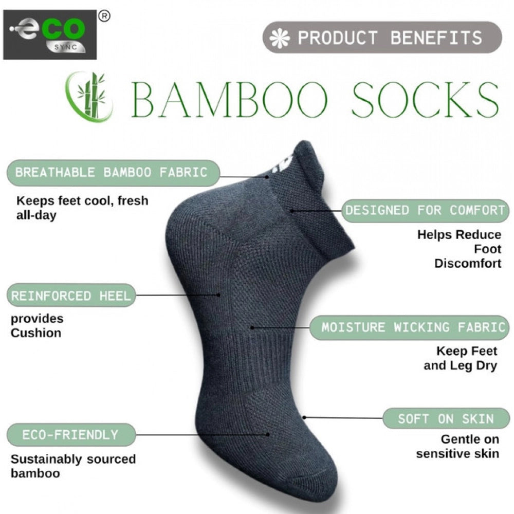 Multi-colored unisex casual cotton printed ankle socks, varying shades of black, navy blue, sky blue