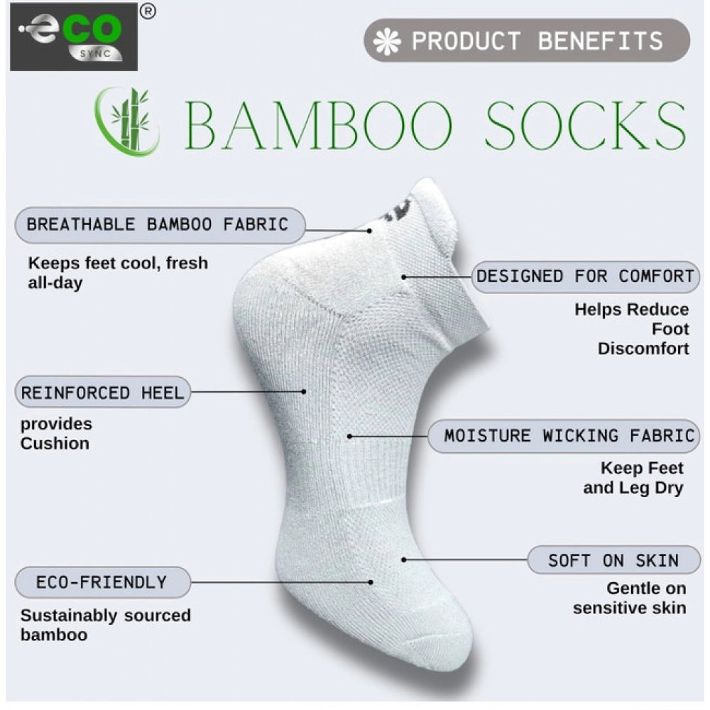 Multicolor unisex cotton printed ankle-length socks - Light Grey, Black, Off White (varies from image)