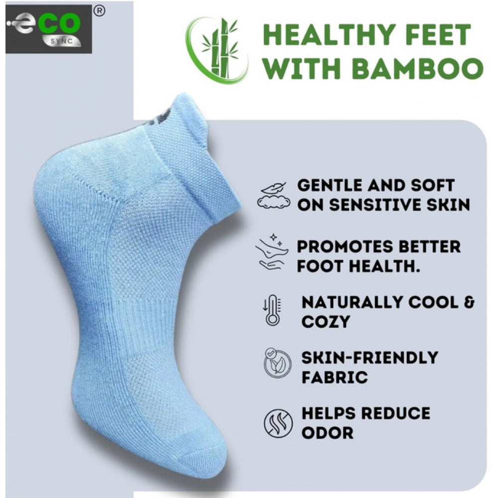 Multicolor unisex casual cotton ankle socks: light peach, sky blue, off white, black