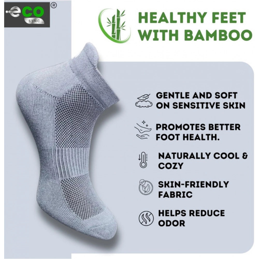 Multicolor unisex casual cotton ankle socks: Light grey, dark grey, sky blue, black