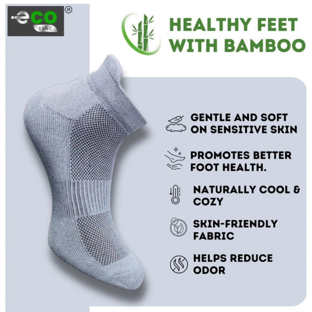 Multicolor unisex casual cotton ankle-length socks: Light grey, dark grey, black, olive (actual color may vary)