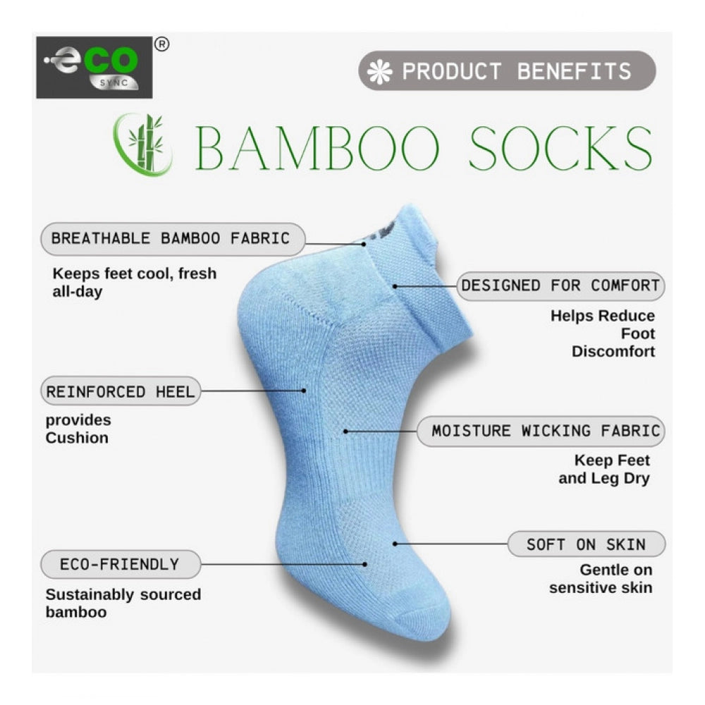 Multicolor unisex casual cotton printed ankle socks: sky blue, black, light peach, light grey