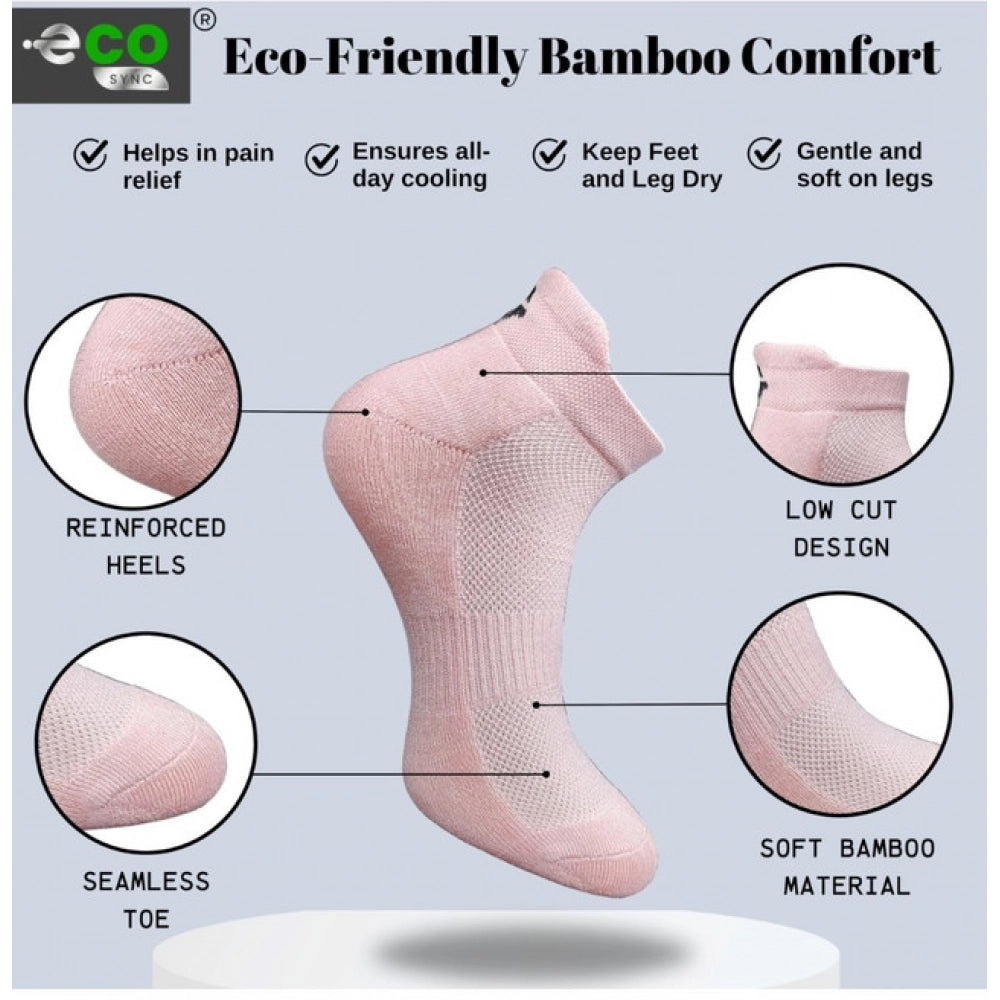 Multicolor unisex casual cotton ankle-length socks: sky blue, black, light peach, light grey on display