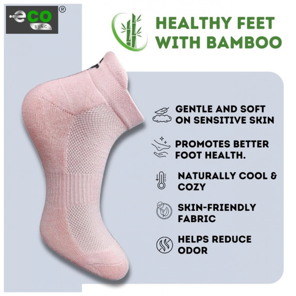 Multicolor unisex casual cotton ankle-length socks: Sky blue, light peach, off white, black (varies slightly)