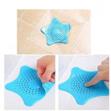 Pack of 6_Star-Shaped Silicone Sink Filter – Hair Catcher And Drain Strainer (Color: Assorted )
