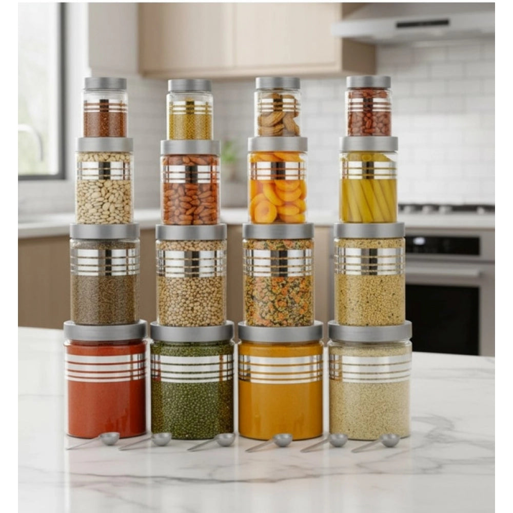 Multicolor plastic airtight kitchen storage container set for storing snacks, cereals, and more