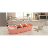 Multicolor plastic organizer box with 4 grid design, made in India, durable for everyday use