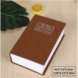 Brown hardcarbon tabletop locker book safe with number lock, secret storage for valuables on tabletop surface