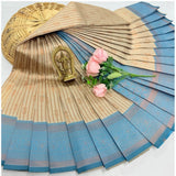 Soft silk sandal saree with unstitched blouse, 3D embossed pattern, 5.5mtr length