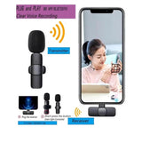 Plastic K9 microphone, digital mini portable recording clip mic with receiver for outdoor audio-video synchronization. Helps reduce wind noise and breath interference