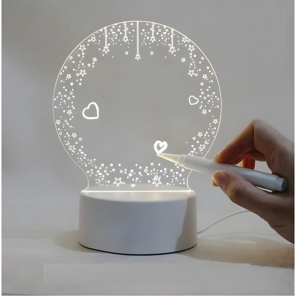 Glass 3D illusion LED lamp, creates captivating visual effects, glass material, creative visualization