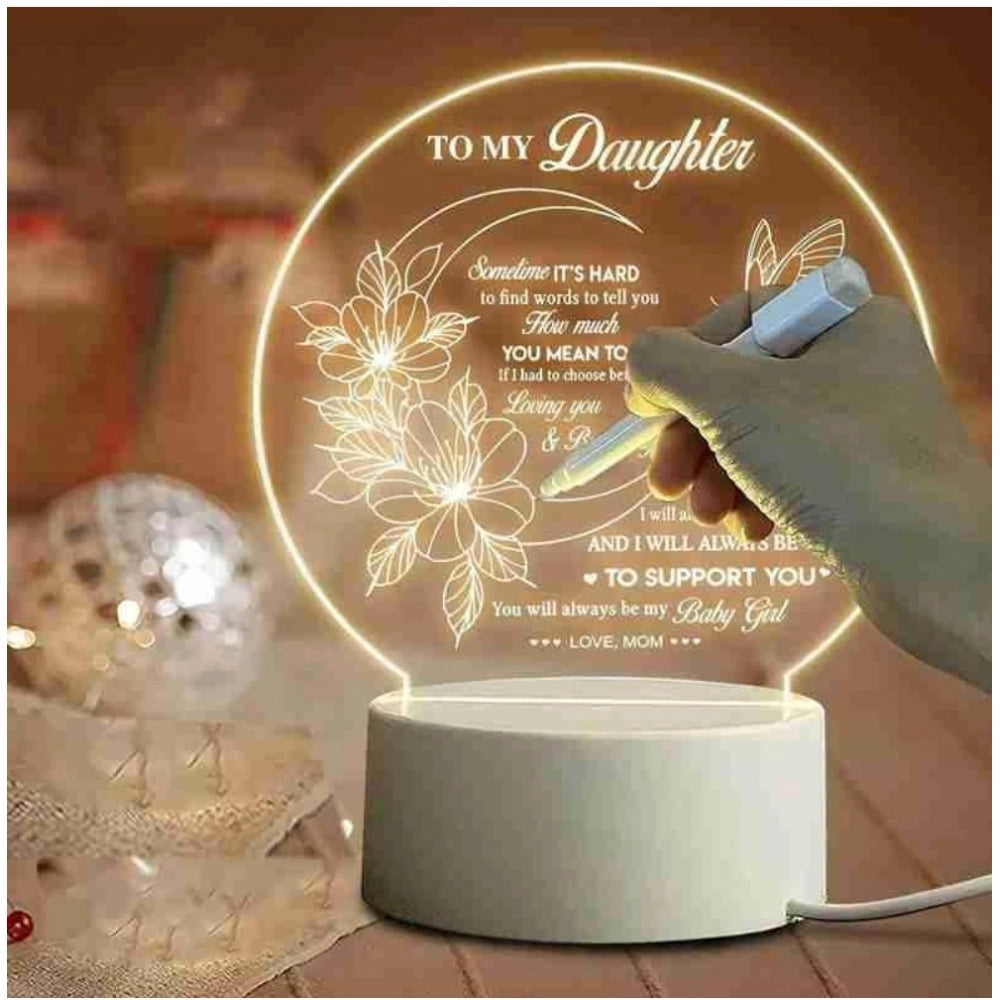Glass 3D illusion LED lamp, creative visualization. Displays stunning 3D effects, color variations may slight from images." (98 characters)