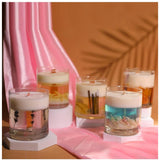 Soy wax glass gel star fish scented candle, clean burn and reusable glass design