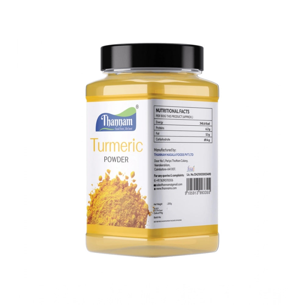 Thannam Turmeric Powder Pack of 3 (200GM), vegetarian masala blend for cooking with natural variations in color and flavor