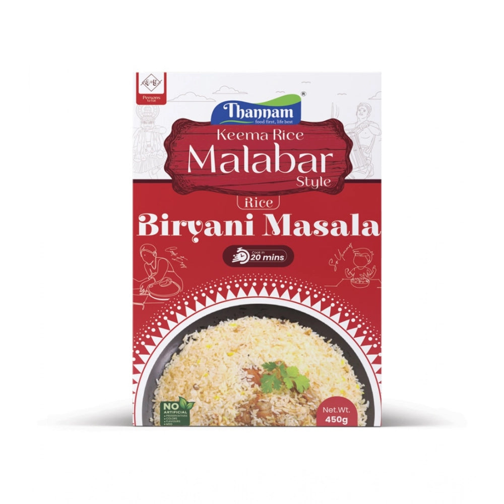 Thannam Malabar Biryani Masala Powder with Rice (450GM), vegetarian spice blend for making aromatic rice dishes