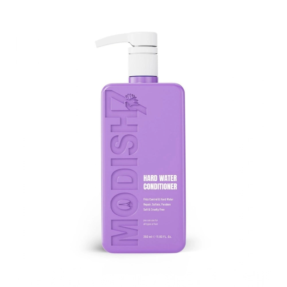 Unisex protein hard water conditioner (350ml) restores softness and shine for all hair types on bathroom shelf