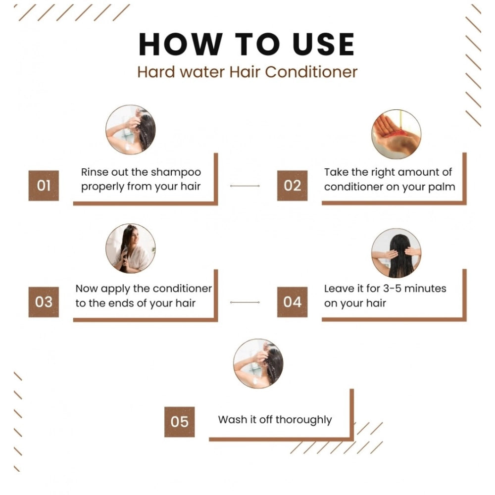 Unisex protein hard water conditioner (350ml) for soft, shiny, and strong hair - suitable for all