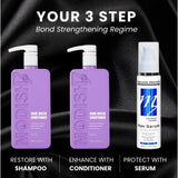 Unisex 350ml protein hard water conditioner for all hair types - restores shine, strength