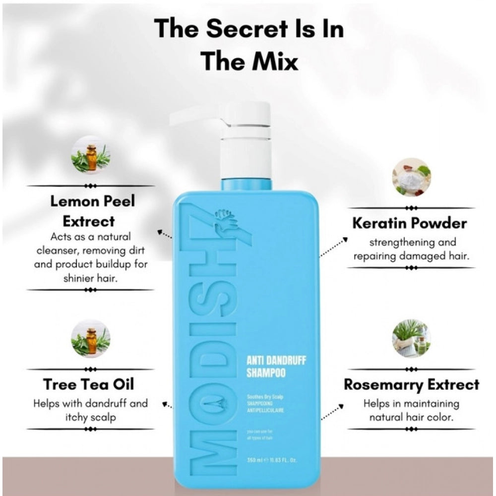 Unisex protein anti-dandruff shampoo (350 ML) - Strengthening formula for all hair types, restores softness and shine on shower shelf