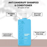 Unisex protein anti-dandruff shampoo (350ml) for soft, shiny, strong hair - suitable for all hair types