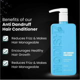 Unisex protein anti-dandruff conditioner (350ml) - Restores softness, shine, and strength to dry hair. Suitable for all hair types. For external use only