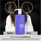 Unisex protein shea butter conditioner (350ml) - nourishing hair solution for all, restores softness and shine