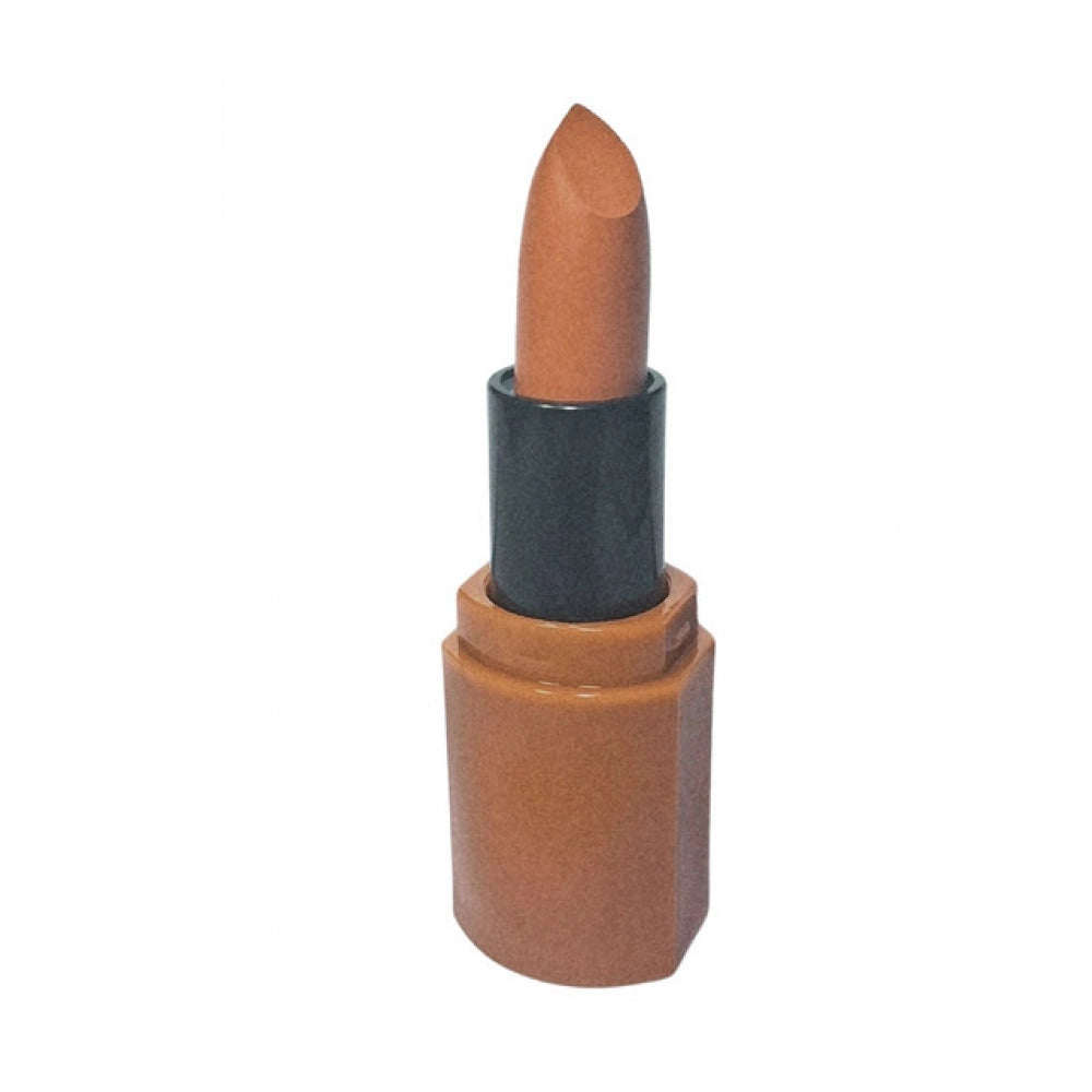 Matte magic nude light brown lipstick for women, all skin types, 12-month shelf life on vanity table