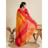 Women's Raw_Silk Woven Saree With Unstitched Blouse 5.5Mtr (Mustard)