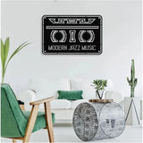 Black wood retro groove music cassette wall decor, ideal for living room, bedroom, or office