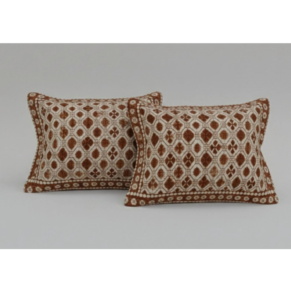 Brown fleece geometric double polar warm bedsheet & pillow cover set, cozy and warm for a comfortable sleep
