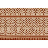 Fleece Geometric Double Polar Warm Bedsheet with 2 Pillow Cover (Orange)