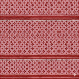 Fleece Geometric Double Polar Warm Bedsheet with 2 Pillow Cover (Red)