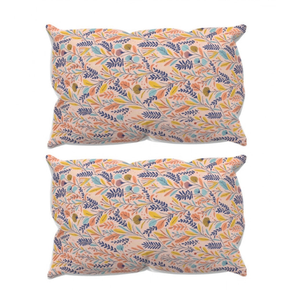 Multicolor microfiber floral printed double bedsheet & 2 pillow covers, soft & stylish for a cozy bedroom