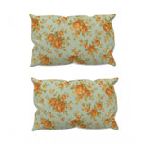 Microfiber Floral Printed Double Bedsheet with 2 Pillow Covers (Beige)