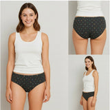 Multicolor cotton printed hipster panties for women (pack of 12), mid-rise style