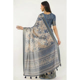 Women's Polyester Printed Saree With Unstitched Blouse 5.5 Mtr (Multicolor)
