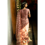 Women's Polyester Printed Saree With Unstitched Blouse 5.5 Mtr (Maroon)