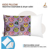 Soft plush purple printed baby pillow for kids aged 1-5 years (bed pillow)
