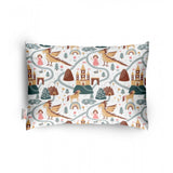 Multicolor soft plush printed baby pillow for ages 1-5 years, ideal for kids bedtime comfort