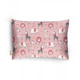 Pink soft plush printed baby pillow for kids age 1-5 years, ideal bedtime comfort