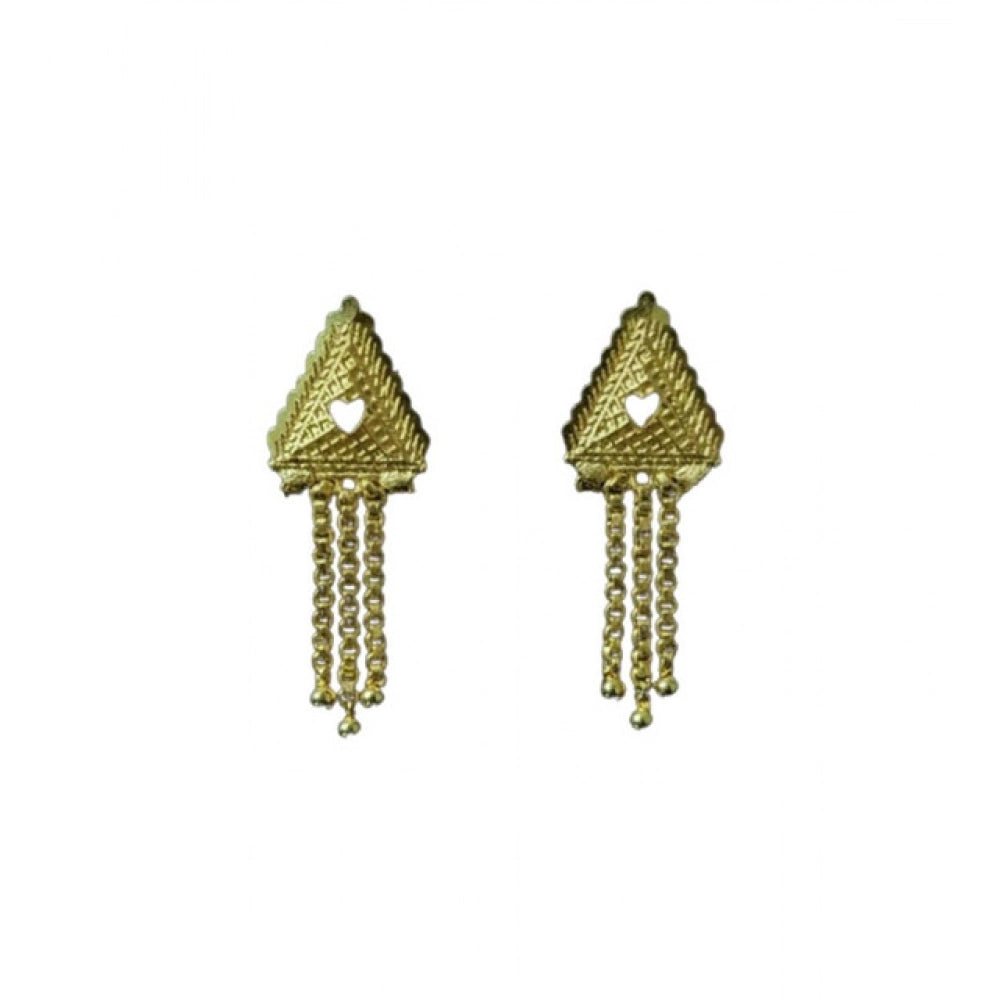 Women's Pack of_2 Brass Gold-Plated Earrings (Gold)