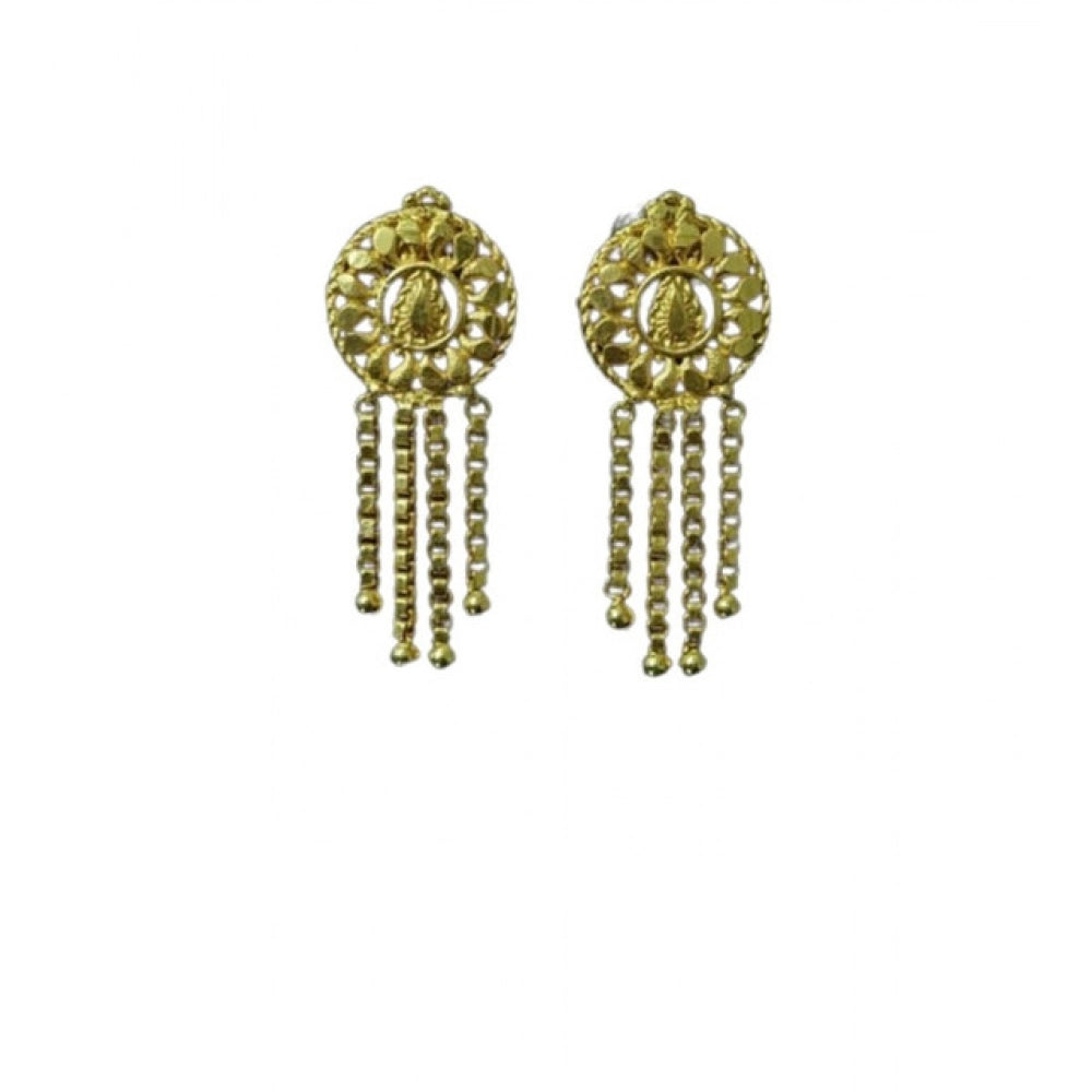 Women's Pack of_2 Brass Gold-Plated Earrings (Gold)