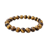 Natural Crystal 8mm Tiger Eye Bracelet  (Brown)