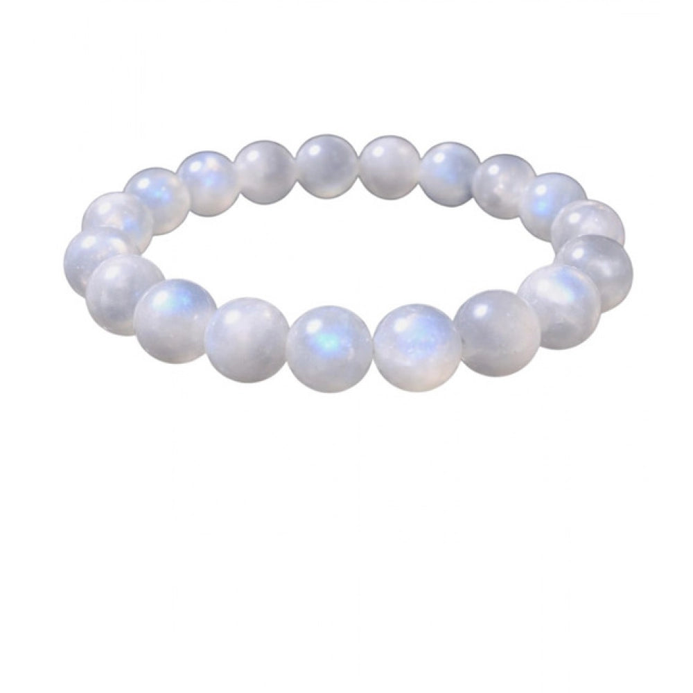 Natural Crystal 8mm Moonstone Bracelet (White)
