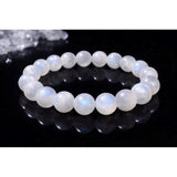 Natural Crystal 8mm Moonstone Bracelet (White)